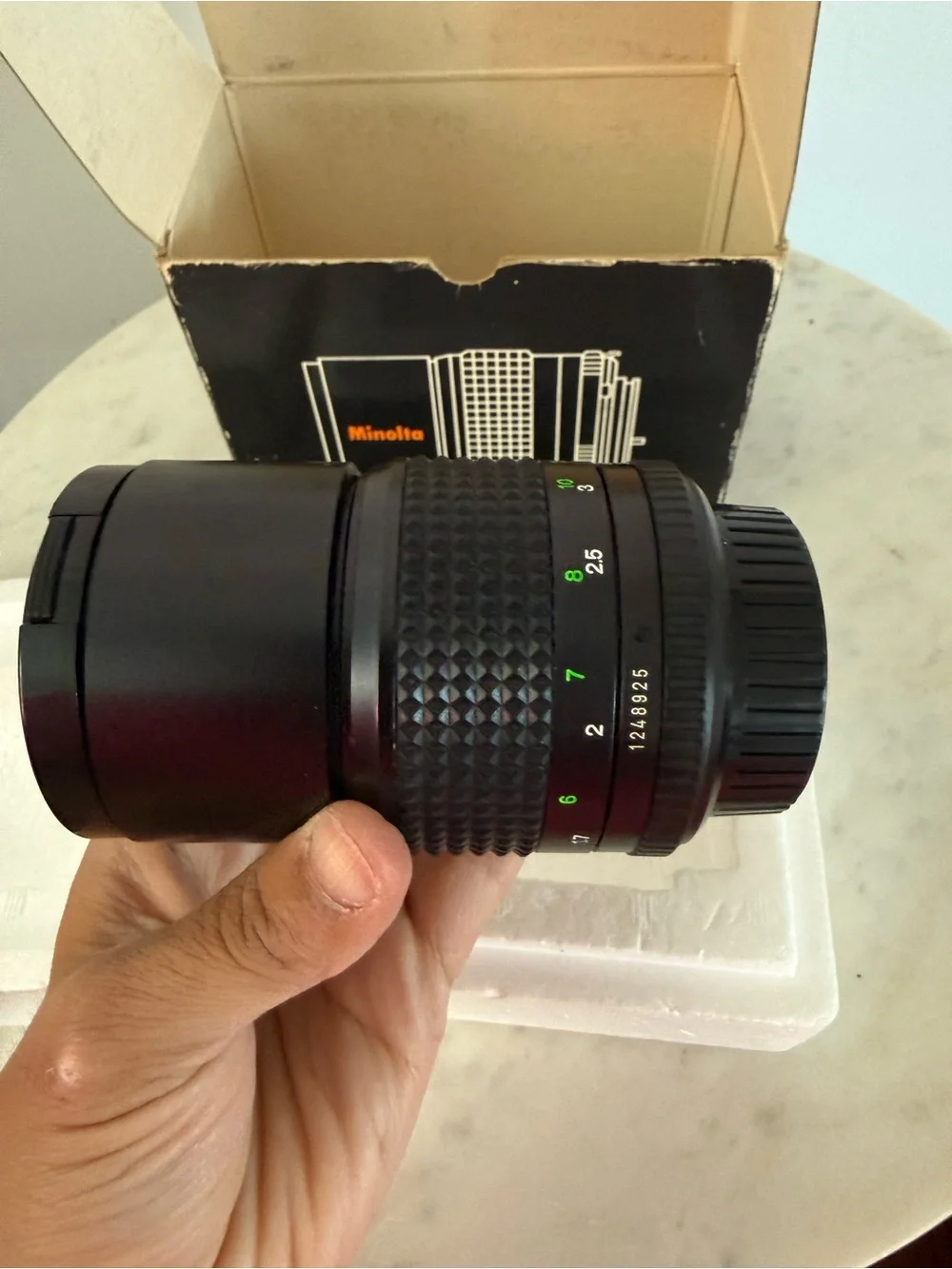 Minolta MD Tele Rokkor-X 135mm f2.8 Manual Focus Lens Japan Original Box As Is